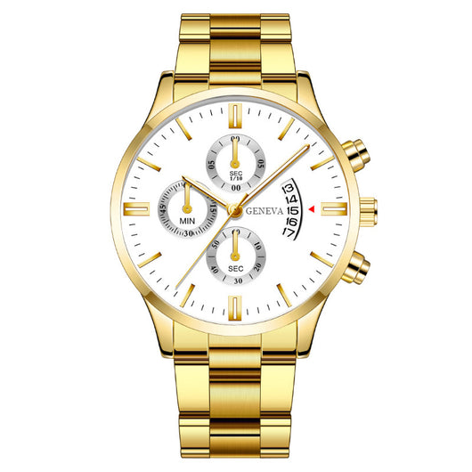 Reloj de Negocios para Hombre con Correa de Acero y Tres Esferas - Image 28