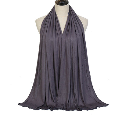 Pañoleta Islámica de Algodón Suave - Hijab Largo Tejido para Mujer - Image 30