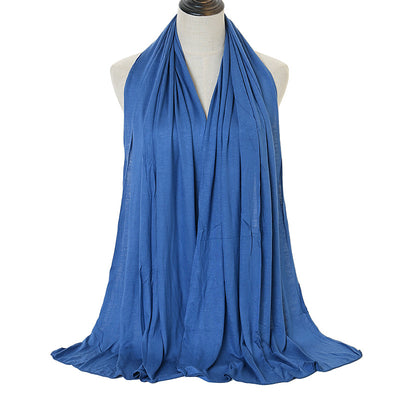 Pañoleta Islámica de Algodón Suave - Hijab Largo Tejido para Mujer - Image 31