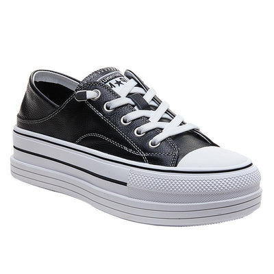 Zapatos Plataforma Cuero Genuino Blanco Aumenta Altura Reversibles - Image 15
