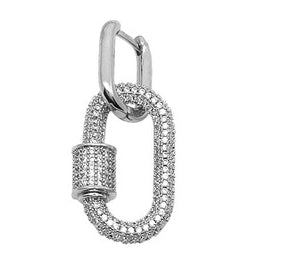 Aretes de Diamantes Completos tipo Carabiner - Image 8