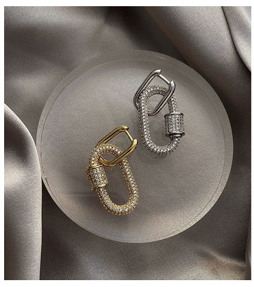 Aretes de Diamantes Completos tipo Carabiner - Image 10