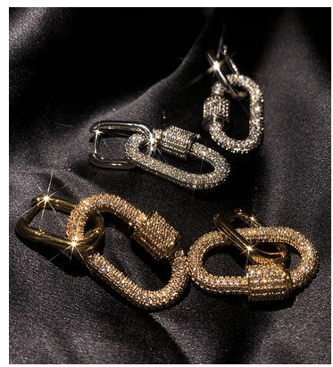Aretes de Diamantes Completos tipo Carabiner - Image 12