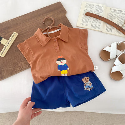 Playera Infantil Estilo Oeste con Rayas y Manga Corta - Image 27