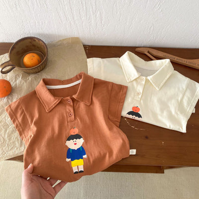 Playera Infantil Estilo Oeste con Rayas y Manga Corta - Image 37