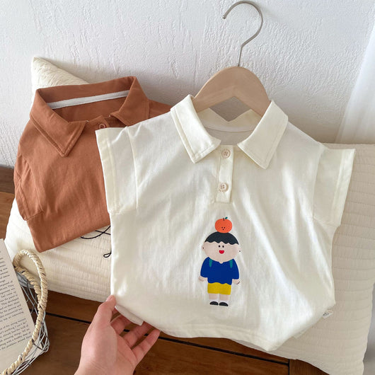 Playera Infantil Estilo Oeste con Rayas y Manga Corta - Image 38
