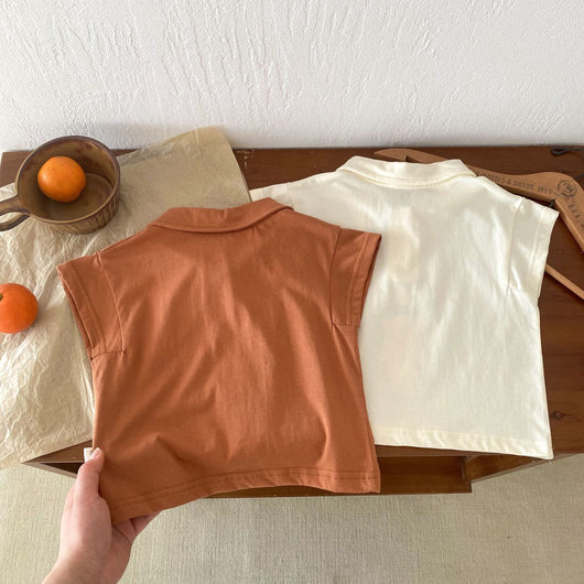 Playera Infantil Estilo Oeste con Rayas y Manga Corta - Image 39