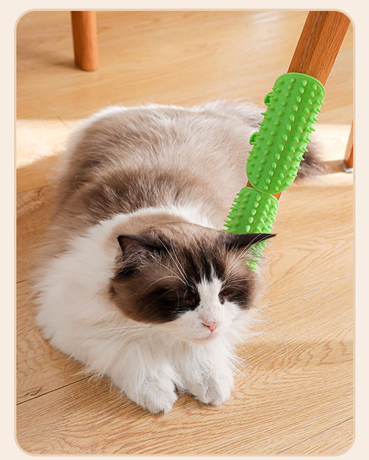 Cepillo Masajeador Quitapelos para Gatos con Rascador de Pared Autolimpiable - Image 25