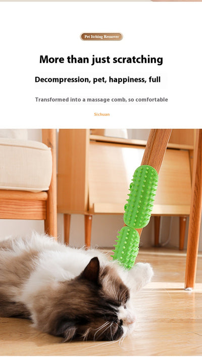 Cepillo Masajeador Quitapelos para Gatos con Rascador de Pared Autolimpiable - Image 26