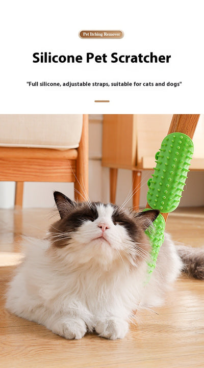 Cepillo Masajeador Quitapelos para Gatos con Rascador de Pared Autolimpiable - Image 30