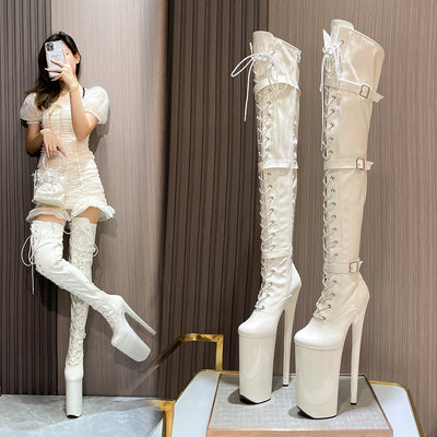 Botas Over The Knee Tacón de 26cm - Estilo Space Heel Ultra Alto - Image 11