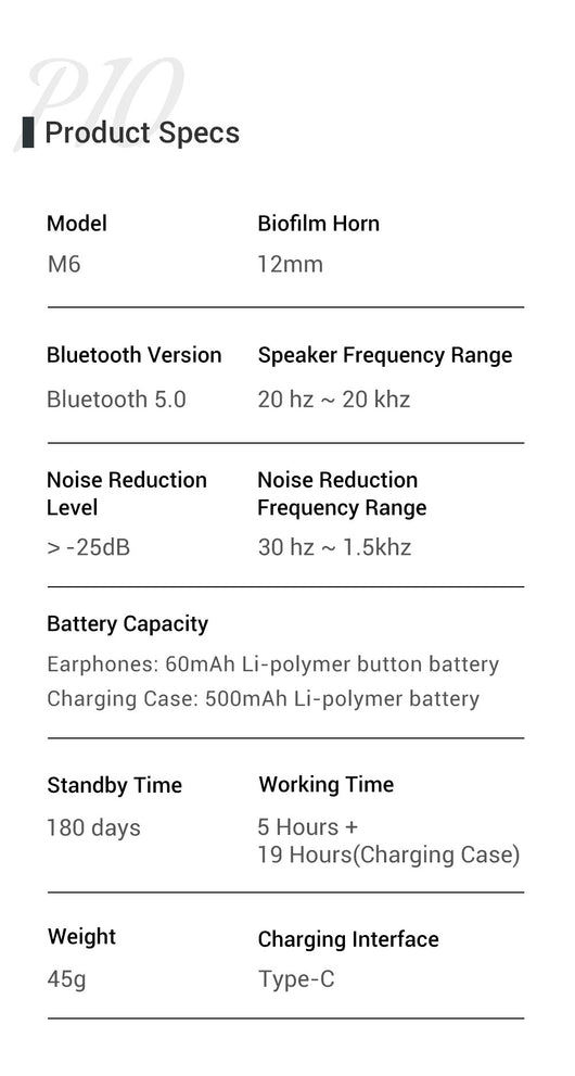 Auriculares Inteligentes M6 con Traductor Bluetooth en 127 Idiomas - Image 16