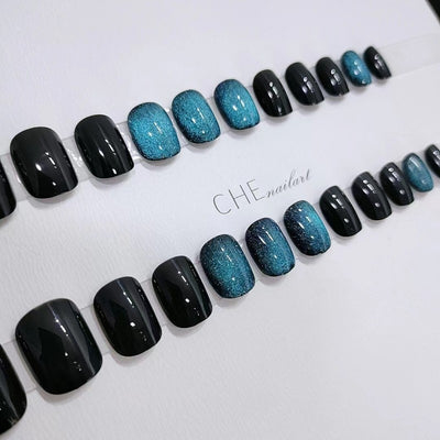 Uñas Postizas Cat Eye Rubor - Parches de Manicura Lista para Usar - Image 118