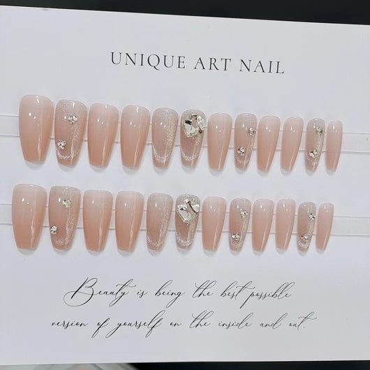 Uñas Postizas Cat Eye Rubor - Parches de Manicura Lista para Usar - Image 120
