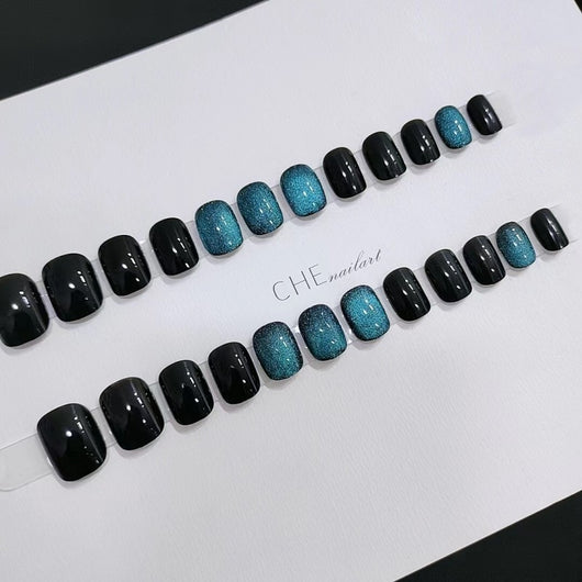 Uñas Postizas Cat Eye Rubor - Parches de Manicura Lista para Usar - Image 135