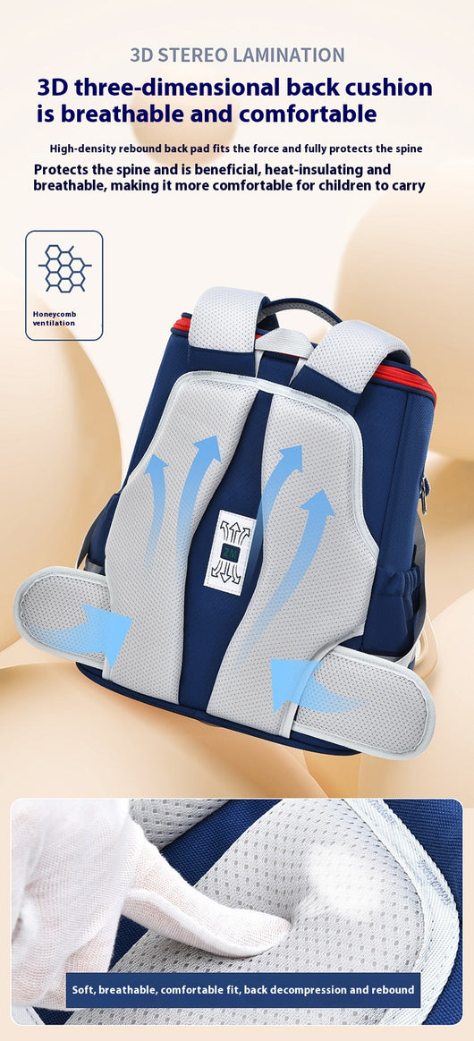 Mochila Escolar Sesame Baby Estilo Británico Grados 1-6 Ligera Niños y Niñas - Image 36