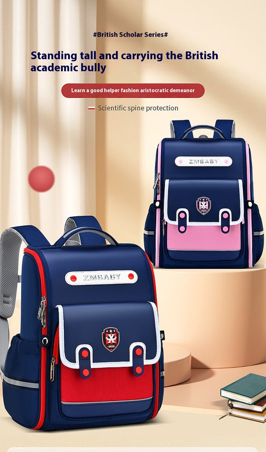 Mochila Escolar Sesame Baby Estilo Británico Grados 1-6 Ligera Niños y Niñas - Image 44