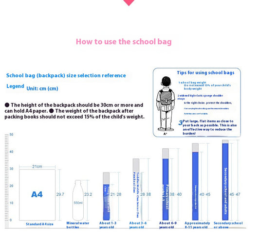Mochila Escolar Sesame Baby Estilo Británico Grados 1-6 Ligera Niños y Niñas - Image 51