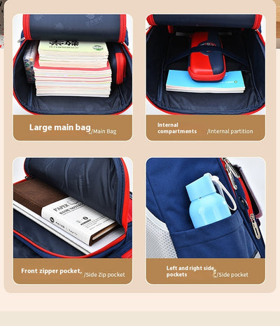 Mochila Escolar Sesame Baby Estilo Británico Grados 1-6 Ligera Niños y Niñas - Image 52