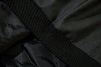 Chaqueta de Cuero PU Suelta con Bordado de Estrella Cruzada - Image 35