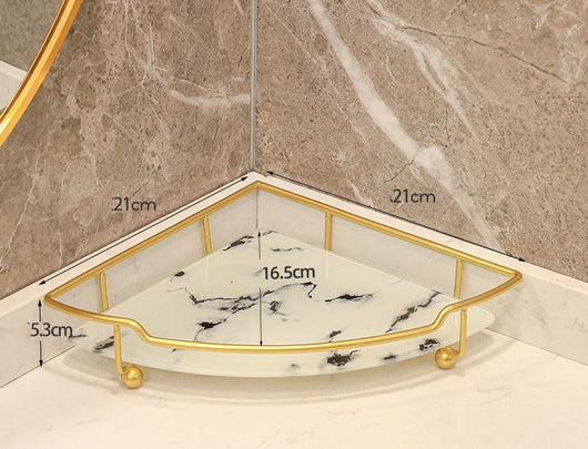 Repisa Triangular de Lujo para Baño - Organizador de Vanidad - Image 24