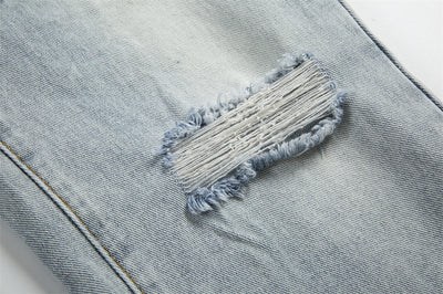 Jeans Holgados Retro con Rotos y Parches para Hombre - Image 22