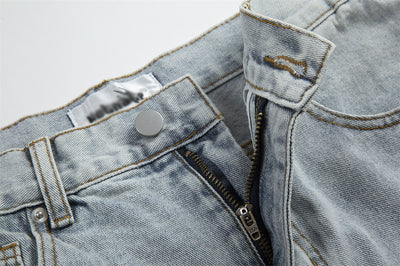 Jeans Holgados Retro con Rotos y Parches para Hombre - Image 29