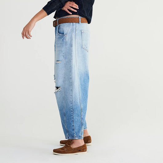 Pantalón Vaquero Mujer Retro Desgastado Azul Hip Hop - Image 10