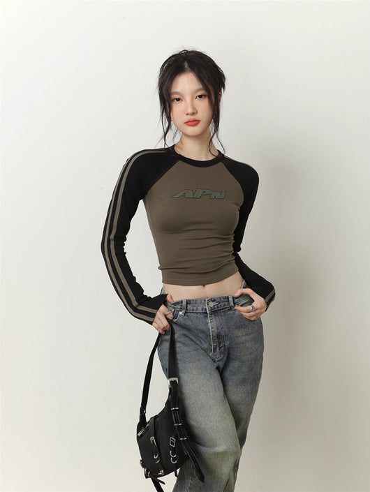 Blusa Manga Larga Otoño Primavera con Detalles de Contraste - Image 17