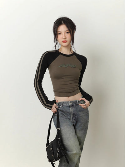 Blusa Manga Larga Otoño Primavera con Detalles de Contraste - Image 19