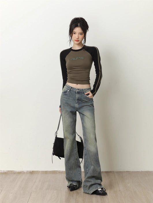 Blusa Manga Larga Otoño Primavera con Detalles de Contraste - Image 20