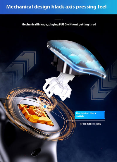 Black and white mobile phone game controller with semiconductor refrigeration, joysticks, D-pad, and action buttons. - Image 28