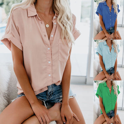 Blusa Tipo Camisa para Mujer con Cuello Solapa y Botones - Image 29