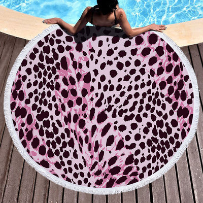 Toalla de Playa Redonda de Microfibra Premium con Flecos - Image 7