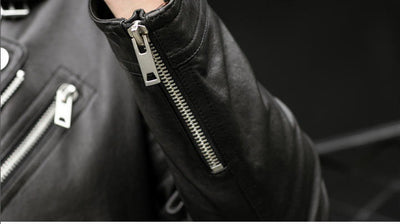Chaqueta de Cuero de Borrego para Hombre con Solapa Clásica - Image 15