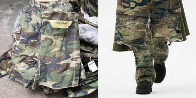 Pantalones Cargo Camuflaje Cropped Deconstruidos para Hombre - Image 15