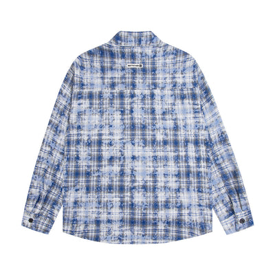 Camisa Suelta a Cuadros de Manga Larga para Hombre - Image 41