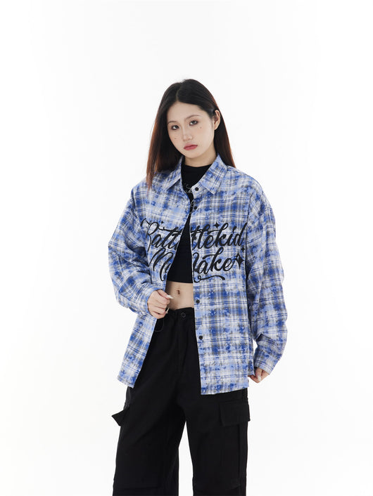 Camisa Suelta a Cuadros de Manga Larga para Hombre - Image 50