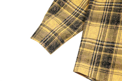 Camisa Suelta a Cuadros de Manga Larga para Hombre - Image 55