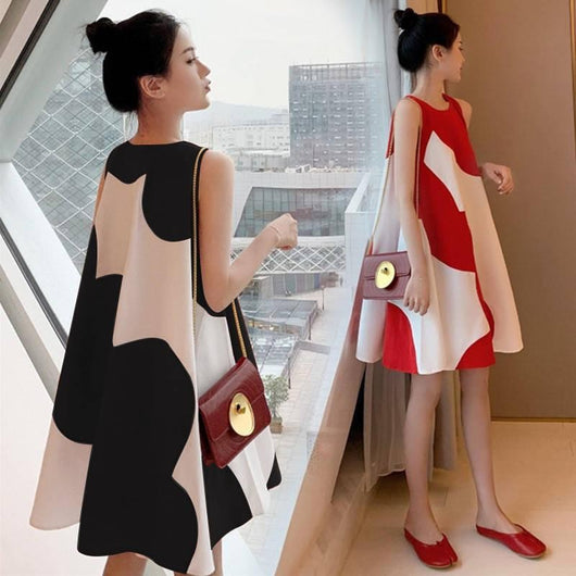 Vestido Talla Grande Sin Mangas Midi para Mujer - Image 9