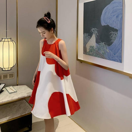 Vestido Talla Grande Sin Mangas Midi para Mujer - Image 10