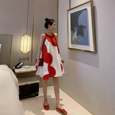 Vestido Talla Grande Sin Mangas Midi para Mujer - Image 16