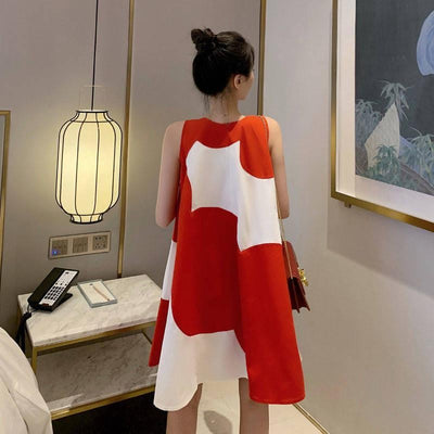 Vestido Talla Grande Sin Mangas Midi para Mujer - Image 18