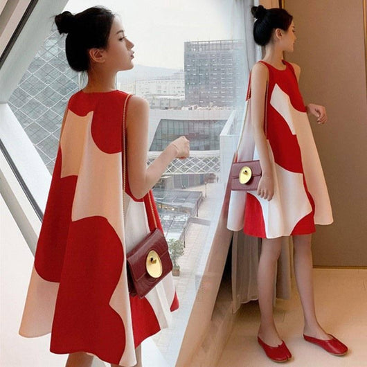 Vestido Talla Grande Sin Mangas Midi para Mujer - Image 21
