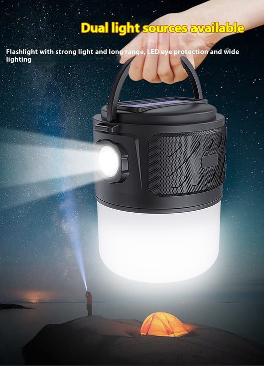 Linterna Solar Portátil con Altavoz Bluetooth y Cargador Inalámbrico - Image 19
