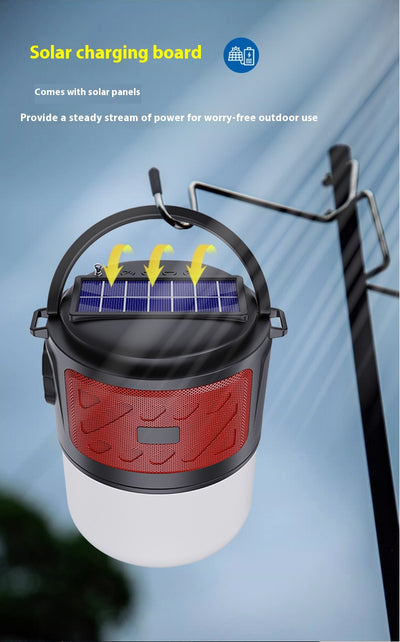 Linterna Solar Portátil con Altavoz Bluetooth y Cargador Inalámbrico - Image 23