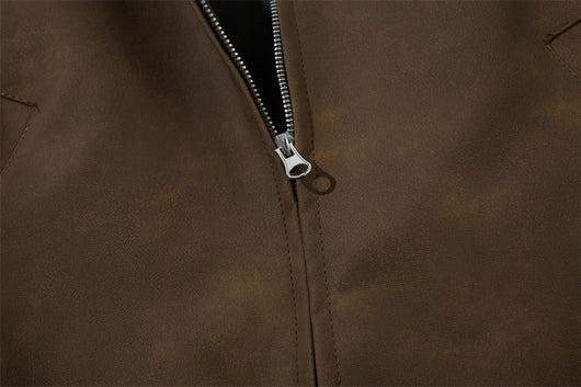 Chaqueta de Cuero Suelta con Bordado Gótico - Image 32
