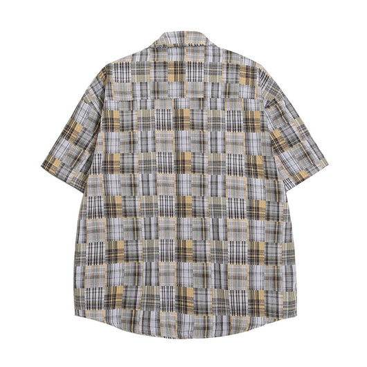 Camisa Cuadros Suelta Manga Corta para Hombre - Image 25