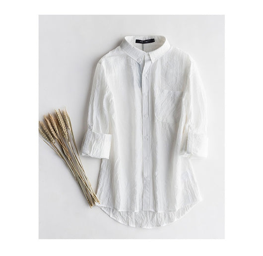 Camisa de Lino y Algodón para Hombre Manga Larga Casual Ligera - Image 12