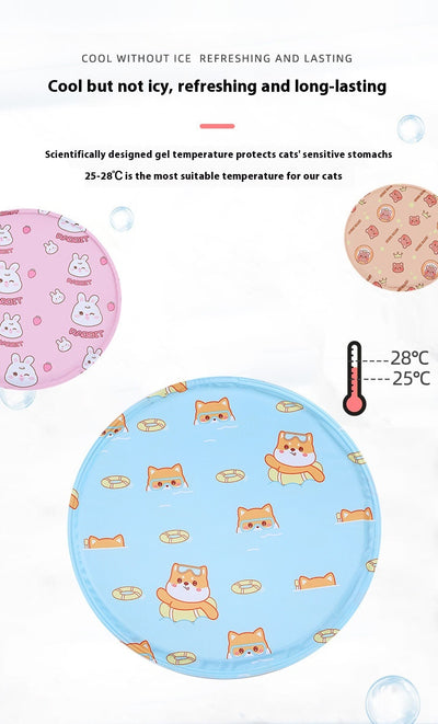 Tapete Refrigerante Gel Redondo para Mascotas - Almohadilla Refrescante Multifunción - Image 34